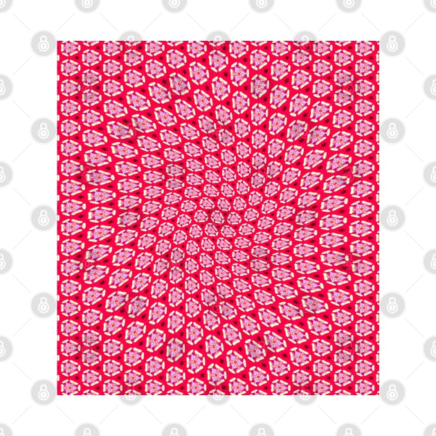 Red Passion Flower Pattern by PatternFlower