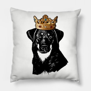 Beauceron Dog King Queen Wearing Crown Pillow