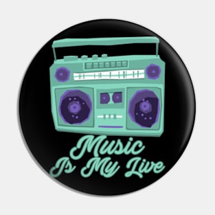 Music Is My Life Pin