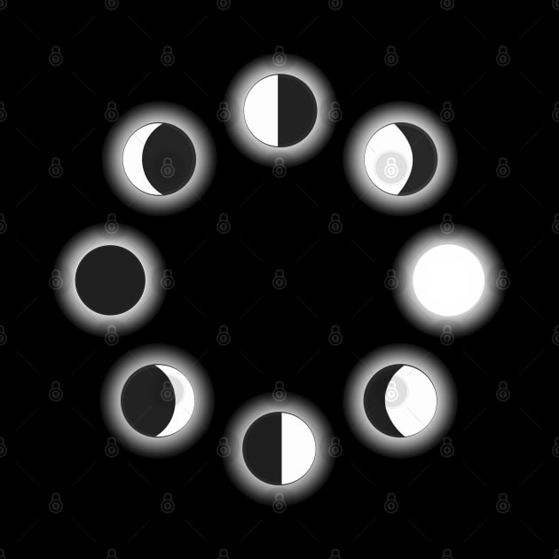 Moon Phases by MettaArtUK