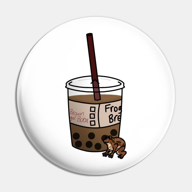 American Toad Brown Sugar Boba Pin by ceolsonart