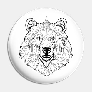 Grizzly Bear Animal Freedom World Wildlife Wonder Vector Graphic Pin