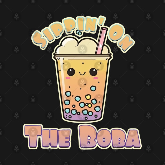 Sippin' On Boba Kawaii Boba Tea Graphic by DanielLiamGill