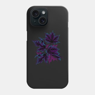 Leaves - Dark Purple/Teal Phone Case
