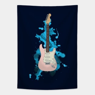 S-Style Electric Guitar Pink Color Tapestry