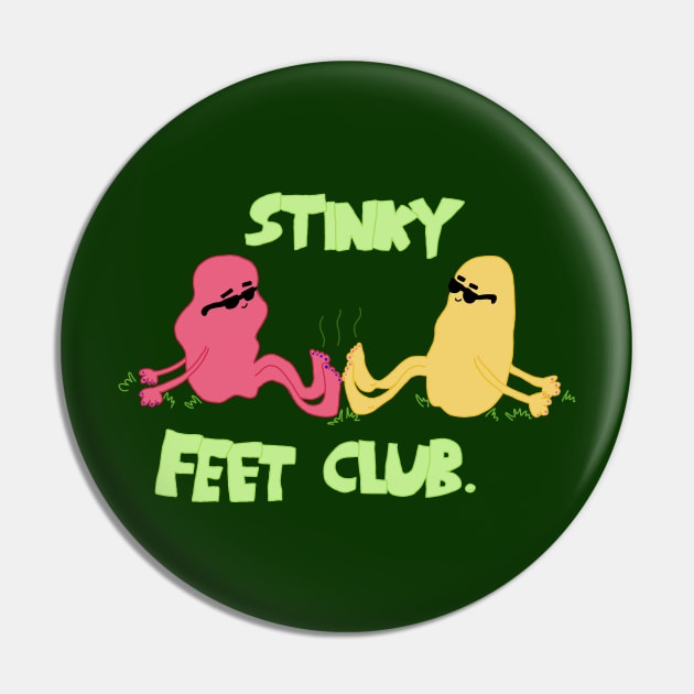 Stinky Feet Club Cartoon Artwork Pin by HFGJewels