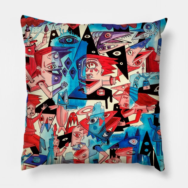 Mujer Pillow by borisoa