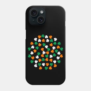 St Patricks Day Shamrock Green White Orange Phone Case