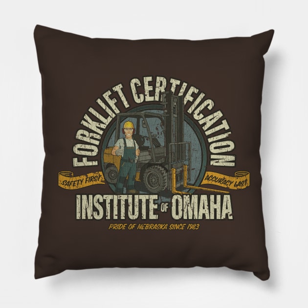 Forklift Certification Institute of Omaha 1983 Pillow by JCD666