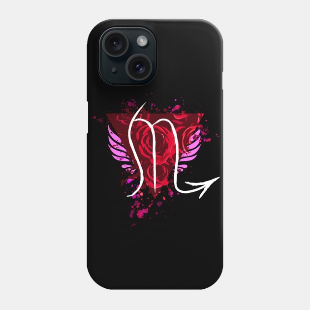 Scorpio - Red Roses Phone Case by Scailaret