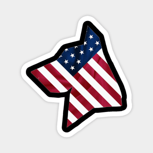 Flag-Dog USA Silhouette Magnet