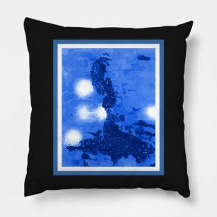 Blue Figure Pillow