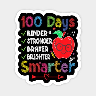 Smarter Kinder Stronger Brighter 100 Days Of School Teacher Magnet