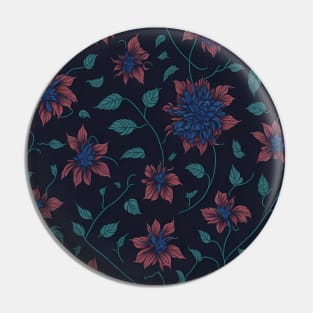 floral pattern design, flower art Pin