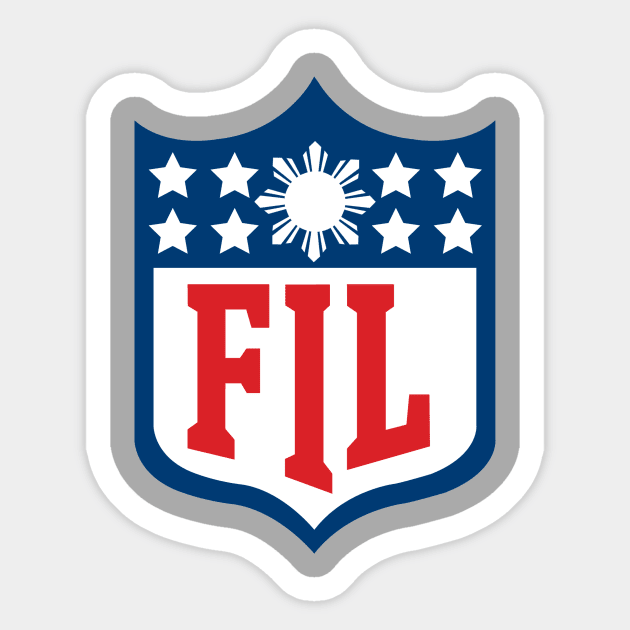 FIL Filipino NFL Crest Logo by AiReal Apparel - Philippines - Sticker