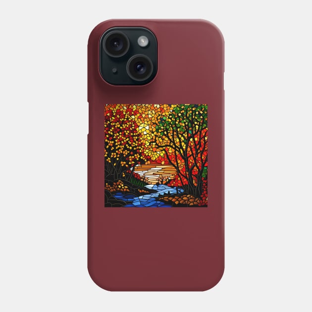 Stained Glass Autumn Foliage Phone Case by Chance Two Designs
