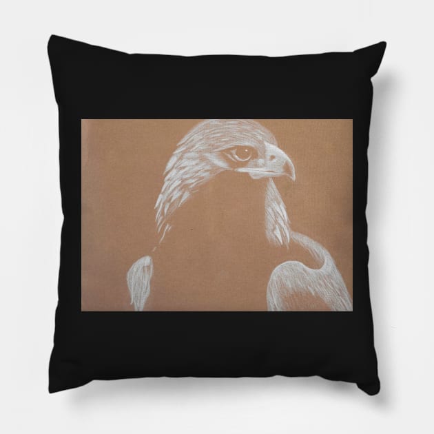 Golden Eagle Pillow by deavdeav