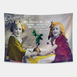 Vintage Christmas Card Tapestry