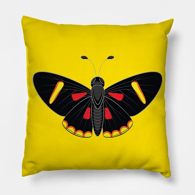 Black butterfly Pillow by EvaMok88