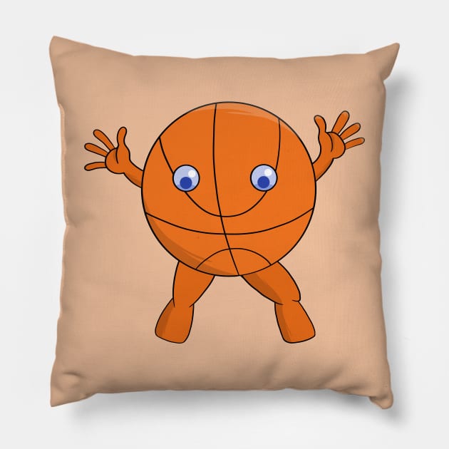 Funny Basketball Pillow by DiegoCarvalho