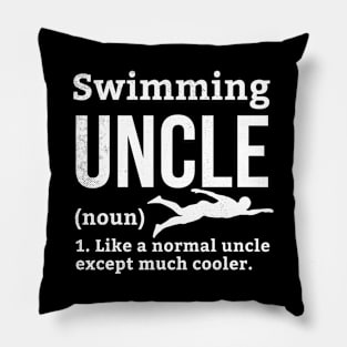 Swimming funny uncle definition theme Pillow