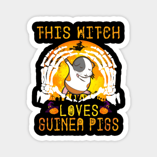 This Witch Loves Guinea Pigs Halloween (109) Magnet