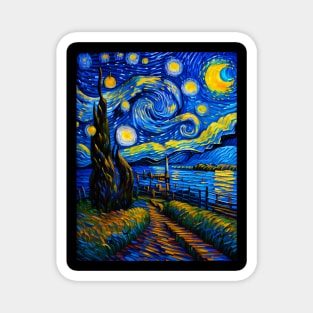 Cape cod in starry night Magnet