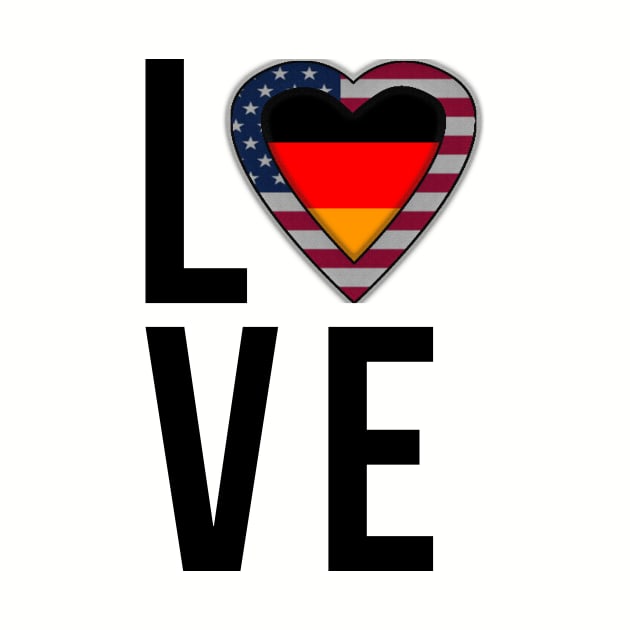 Amerikanische und Deutsches Herz - American German heart by PandLCreations