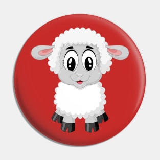 Cute Young Sheep Pin