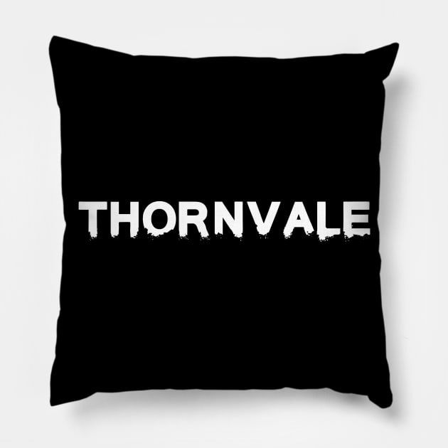 Thornvale Word White Pillow by Thornvale Store