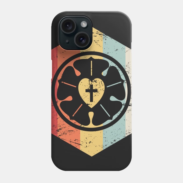 Retro Vintage Luther Rose | Lutheran Church Phone Case by MeatMan