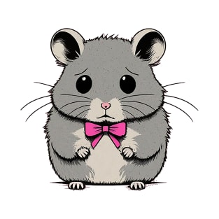 Classic Sad Hamster Illustration T-Shirt