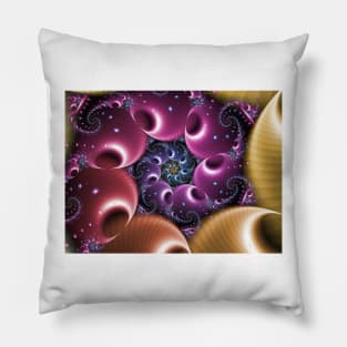 Colourful Vortex Spiral Pillow