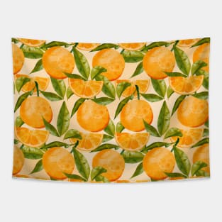 orange pattern Tapestry