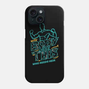 With A Body Like This Who Needs Hair Funny Bald Man Joke Phone Case