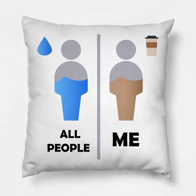 All people and Coffeeholic me Pillow by Farhad