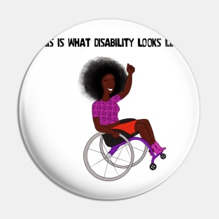 This Is What Disability Looks Like Purple Wheelchair Pin