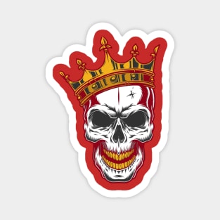 Skull with golden crown Magnet