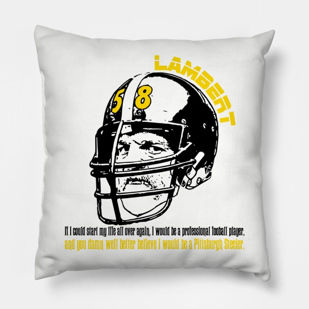 Lambert, badass Pittsburgh LB Pillow by MarcusCreative