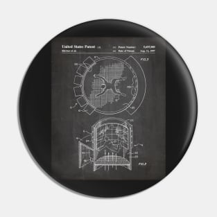 Skydiving Wind Tunnel Patent - Sky Diving Art - Black Chalkboard Pin