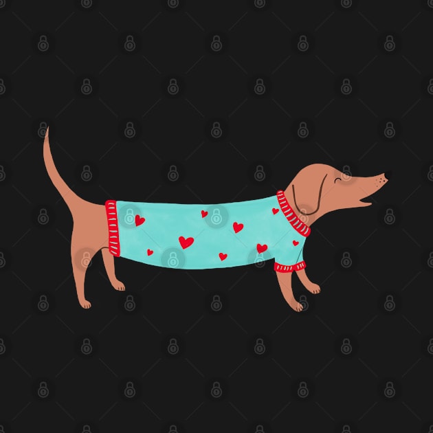 Sausage Dog Love by Davilyn Lynch Illustration