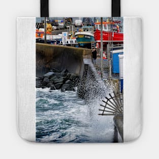 Photographer on the seafront  - Seahouses, Northumberland, UK Tote