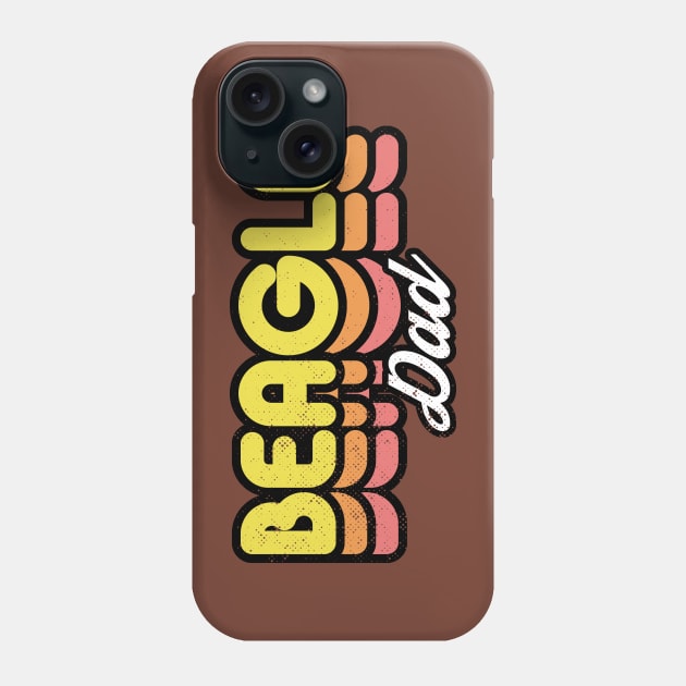 Retro Beagle Dad Phone Case by rojakdesigns