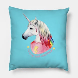 Flash the unicorn Pillow