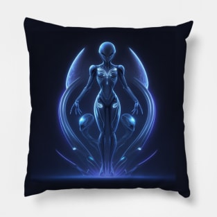 neon lights alien Pillow