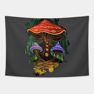A Mushroom World Tapestry