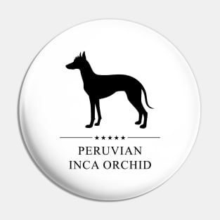 Peruvian Inca Orchid Black Silhouette Pin