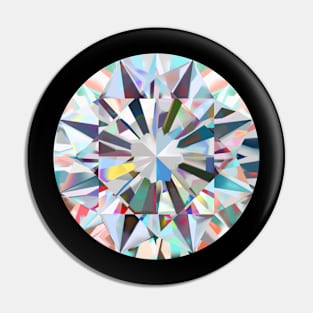 Bright multi-colored crystal of a round shape. Pin