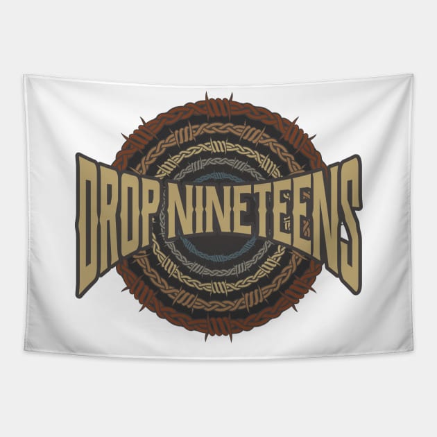 Drop Nineteens Barbed Wire Tapestry by darksaturday