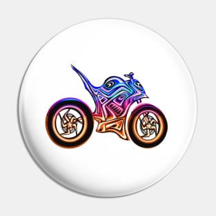 CMYK  Hyper Naked Motorcycle Pin